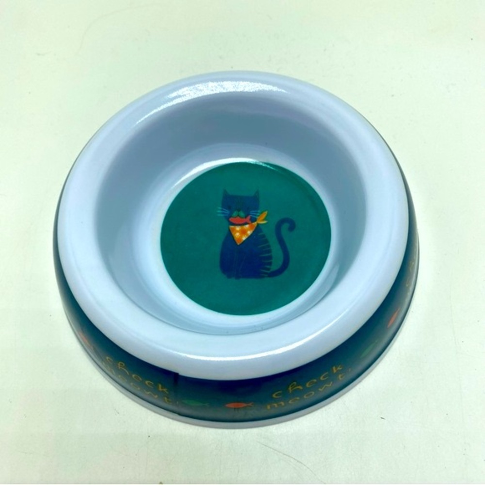 NEW Plastic Graphic Cat Dish